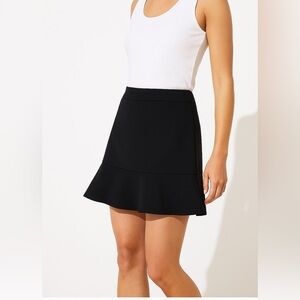 LOFT Black Flounce Mini Skirt NWT – Size M